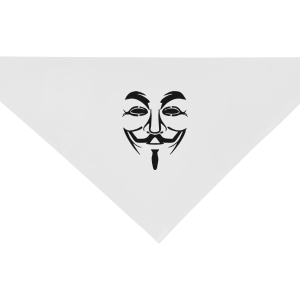 Bavlněný trojcípý šátek s potiskem Anonymous