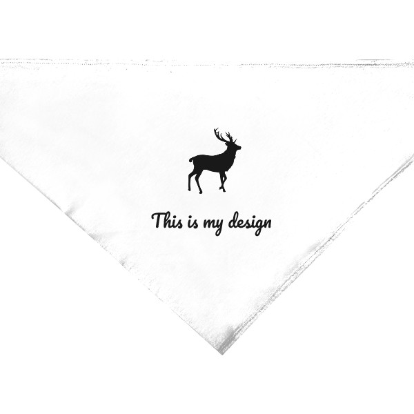 Bavlněný trojcípý šátek s potiskem Rouška - This is my design