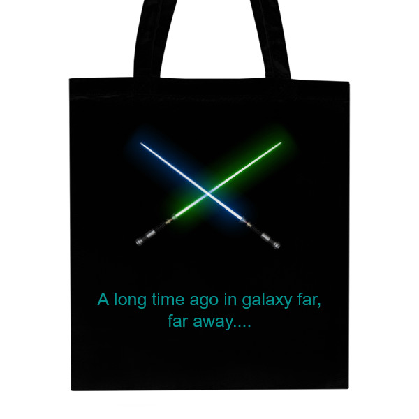 Nákupní taška unisex s potiskem Nákupní taška z galaxie far, far away...světelné meče