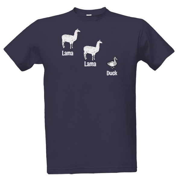 Tričko s potiskem Lama, lama, duck