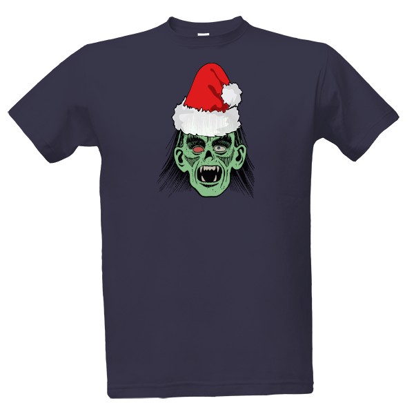 Tričko s potiskem Zombie Santa